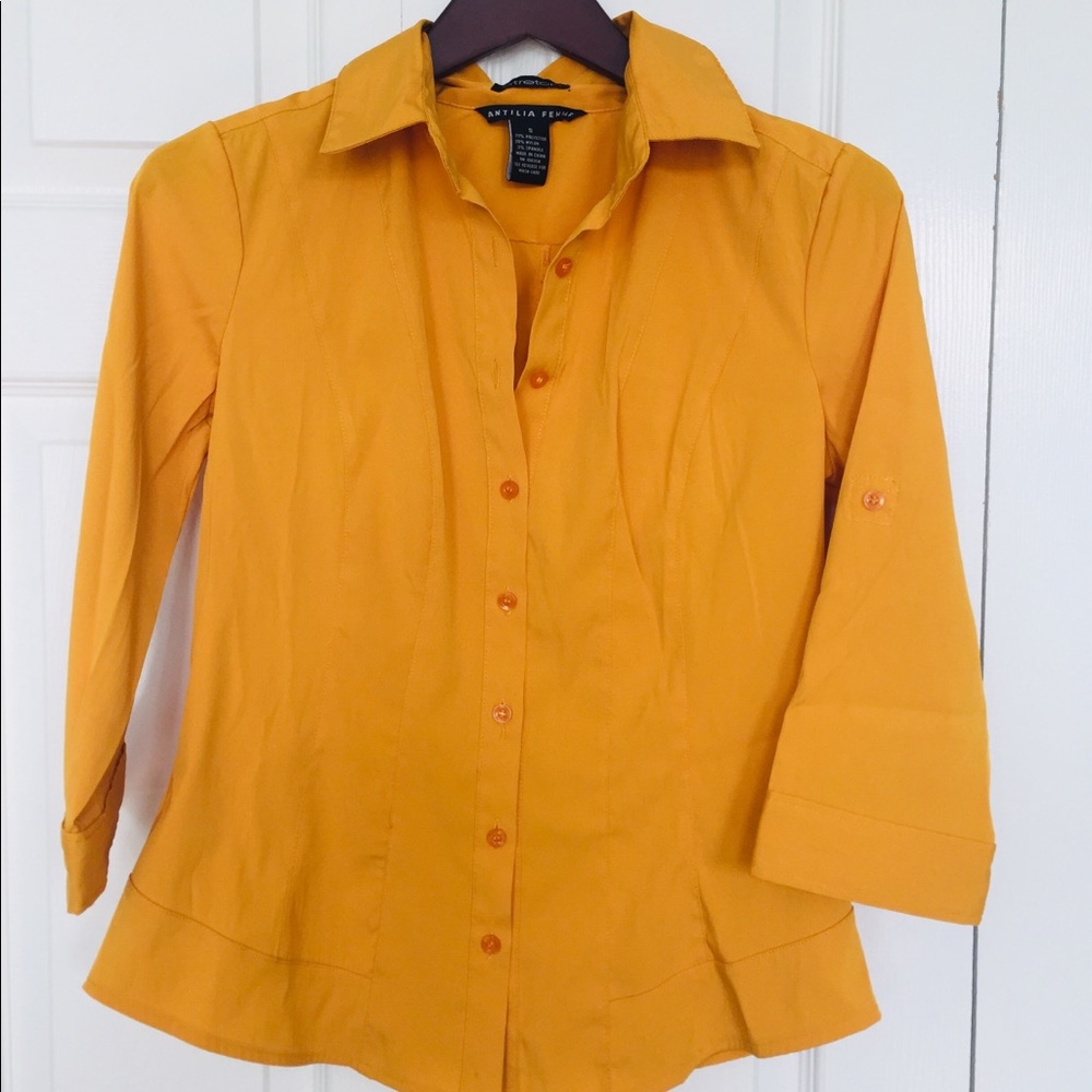 *3 for $12* Mustard yellow dress shirt